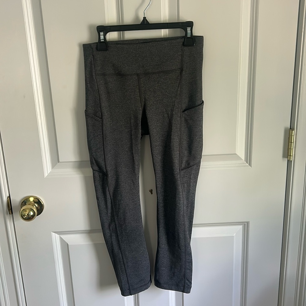 Lululemon Dark Grey 25 inch racer leggings